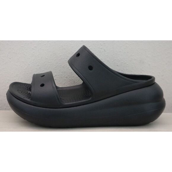 Crocs 207670-001 Unisex Men's Sz 6 Women's Sz 8 Black Classic Crush Sandals - Picture 5 of 10